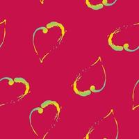 seamless pattern with hearts vector