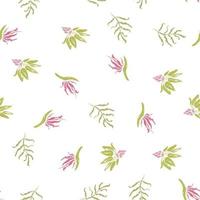 geometric seamless pattern floral with leaves vector