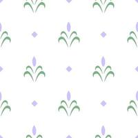 Geometric  Floral Ornamental Seamless Pattern with Leaves.Vector. vector