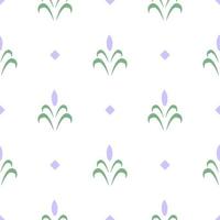 Geometric  Floral Ornamental Seamless Pattern with Leaves.Vector. vector