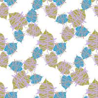 geometric seamless pattern floral with leaves vector