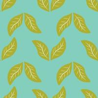 geometric seamless pattern floral with leaves vector