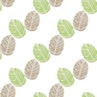 geometric seamless pattern floral with leaves vector