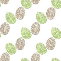 geometric seamless pattern floral with leaves vector