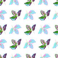 geometric seamless pattern floral with leaves vector
