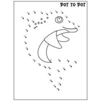 Dolphin connect the dots Dot to Dot activities vector