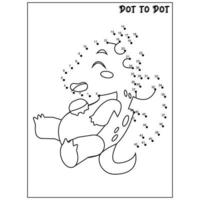 Dragon connect the dots Dot to Dot activities vector