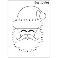 Christmas connect the dots Dot to Dot activities vector