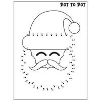 Christmas connect the dots Dot to Dot activities vector