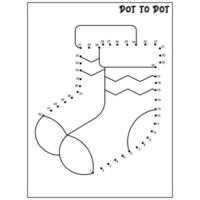 Christmas connect the dots Dot to Dot activities vector