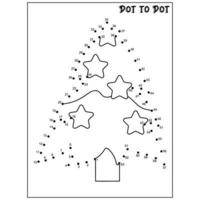 Christmas connect the dots Dot to Dot activities vector