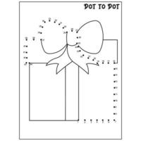 Christmas connect the dots Dot to Dot activities vector