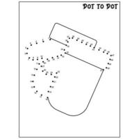 Christmas connect the dots Dot to Dot activities vector