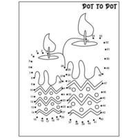 Christmas connect the dots Dot to Dot activities vector