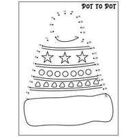 Christmas connect the dots Dot to Dot activities vector