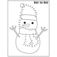 Christmas connect the dots Dot to Dot activities vector