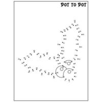 Christmas connect the dots Dot to Dot activities vector