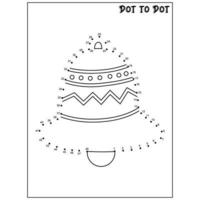 Christmas connect the dots Dot to Dot activities vector