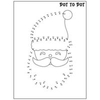 Christmas connect the dots Dot to Dot activities vector