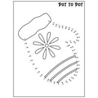 Christmas connect the dots Dot to Dot activities vector