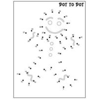 Christmas connect the dots Dot to Dot activities vector