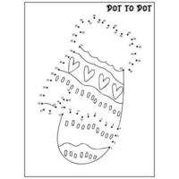 Christmas connect the dots Dot to Dot activities vector