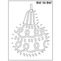 Christmas connect the dots Dot to Dot activities vector