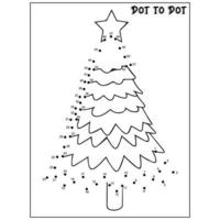 Christmas connect the dots Dot to Dot activities vector