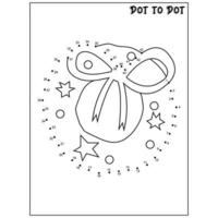 Christmas connect the dots Dot to Dot activities vector