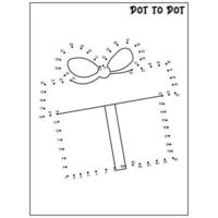 Christmas connect the dots Dot to Dot activities vector