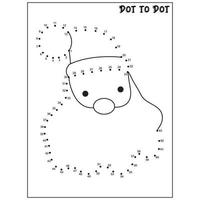 Christmas connect the dots Dot to Dot activities vector