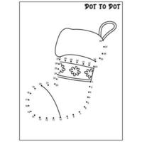 Christmas connect the dots Dot to Dot activities vector