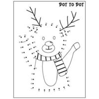 Christmas connect the dots Dot to Dot activities vector