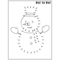 Christmas connect the dots Dot to Dot activities vector