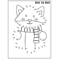 Christmas connect the dots Dot to Dot activities vector