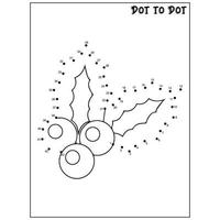 Christmas connect the dots Dot to Dot activities vector