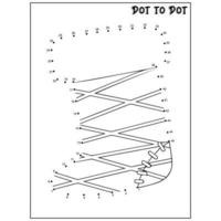 Christmas connect the dots Dot to Dot activities vector