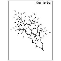 Christmas connect the dots Dot to Dot activities vector