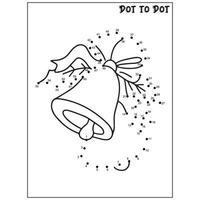 Christmas connect the dots Dot to Dot activities vector