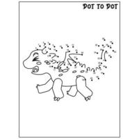 Dragon connect the dots Dot to Dot activities vector