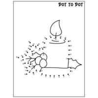 Christmas connect the dots Dot to Dot activities vector