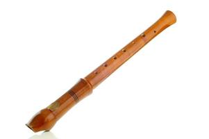 flauta de madera en foto