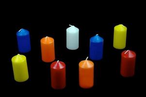 Colorful of candles photo