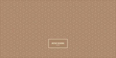 abstract hexagonal shape pattern with bown background vector