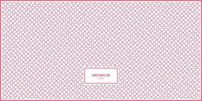 Simple pink wavy lines pattern vector