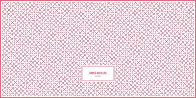 Simple pink wavy lines pattern vector