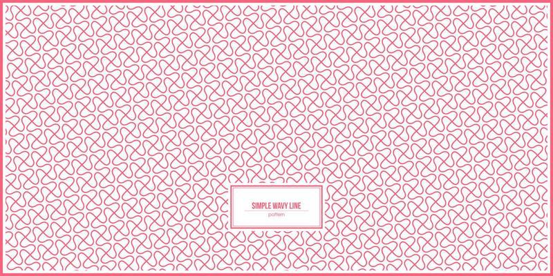 Simple pink wavy lines pattern