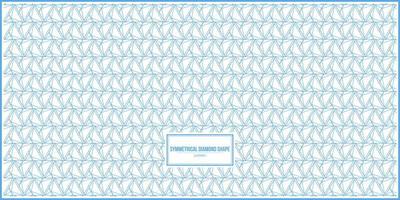 symmetrical blue diamond shape pattern vector