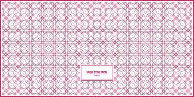 unique red symmetrical pattern cirlce and rhombus combination vector