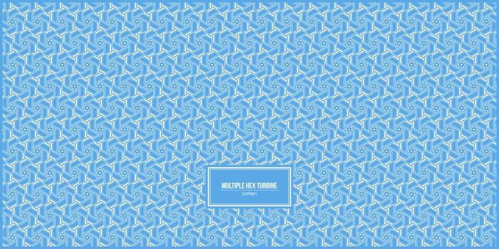 patrón único de forma de turbina hexagonal múltiple vector